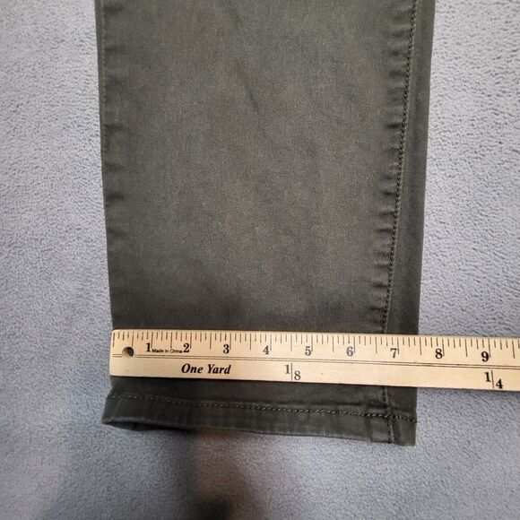 Liverpool Los Angeles Jeans Mens 34x29 Green Relaxed Fit Straight Leg Distressed - Picture 6 of 11